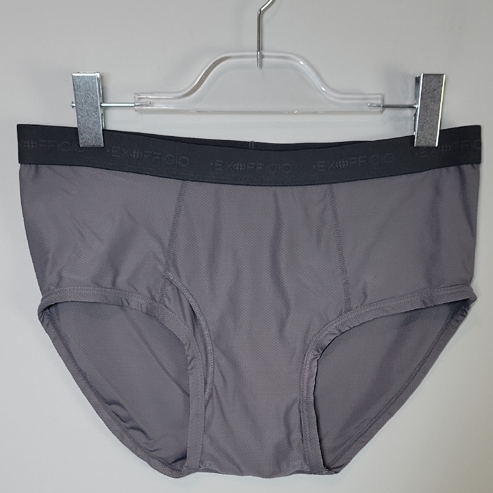 ExOfficio Men's Steel Onyx Gray Briefs Give-n-go size Large 1216709